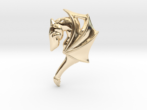 ❤ Dragon in 14k Gold Plated Brass