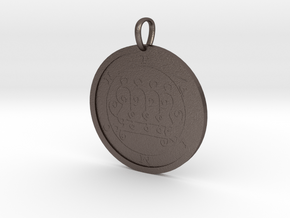 Paimon Medallion in Polished Bronzed-Silver Steel