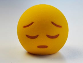 3D Emoji Feelin' Down in Full Color Sandstone
