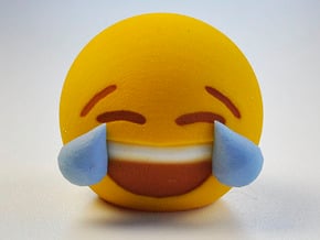 3D Emoji Laugh 'Til You Cry in Full Color Sandstone