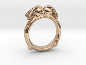 Ring of Bunnies in 14k Rose Gold Plated Brass
