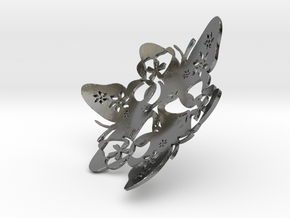 Butterfly Bowl 1 - d=9cm in Fine Detail Polished Silver