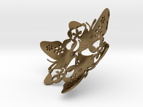 Butterfly Bowl 1 - d=9cm in Polished Bronze