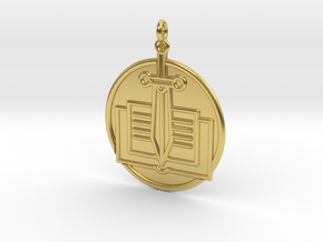 History Symbol in Polished Brass