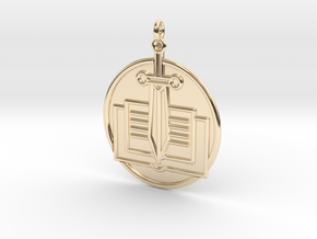 History Symbol in 14k Gold Plated Brass