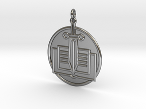 History Symbol in Polished Silver