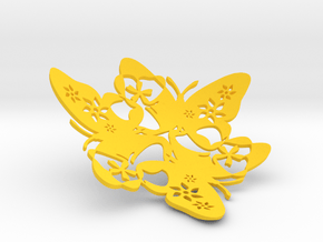 Butterfly Bowl 1 - d=12cm in Yellow Processed Versatile Plastic