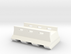 M4 Buffer Tube Bottom Picatinny Rail (3 Slots) in White Processed Versatile Plastic