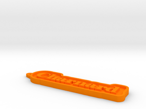 Charnard Name Tag in Orange Processed Versatile Plastic