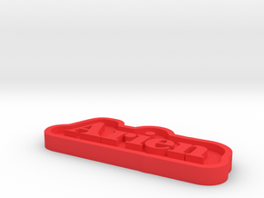 Arien Name Tag in Red Processed Versatile Plastic