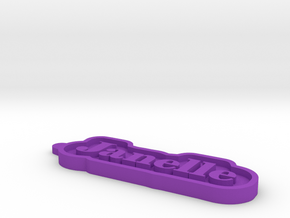 Janelle Name Tag in Purple Processed Versatile Plastic