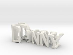 3dWordFlip: Danny/Sager in White Natural Versatile Plastic