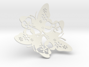 Butterfly Bowl 1 - d=32cm in White Natural Versatile Plastic