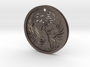Kaizen(改善) Phoenix Pendant in Polished Bronzed Silver Steel