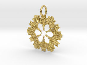 Star Arrow Pendant in Polished Brass: Medium