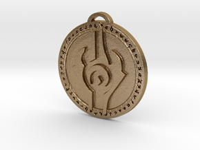 Draenei Faction Medallion (Modern) in Polished Gold Steel