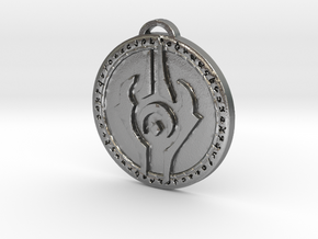 Draenei Faction Medallion (Modern) in Natural Silver