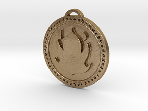 Scarlet Crusade Faction Medallion (Tabard Flame) in Polished Gold Steel