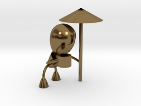 Spare some tea, Mister? in Polished Bronze
