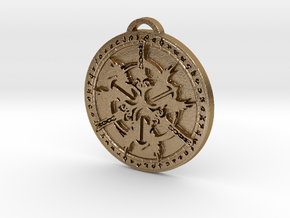 Warrior Class Medallion in Polished Gold Steel