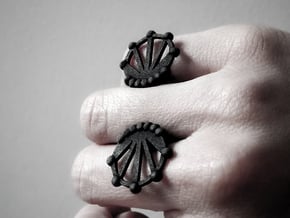 Future Ring in Matte Black Steel: Small