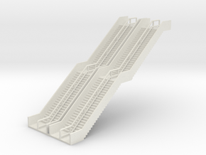 N Scale 2x Stairs Elevated Tram H61mm in White Natural Versatile Plastic