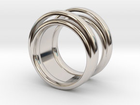 Luna ring  in Rhodium Plated Brass