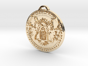 Death Knight Class Medallion in 14k Gold Plated Brass