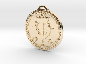 Kul Tiras Faction Medallion (Original) in 14k Gold Plated Brass