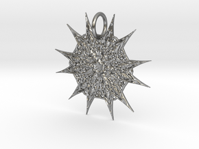 Celtic Starburst Pendant in Natural Silver: Medium