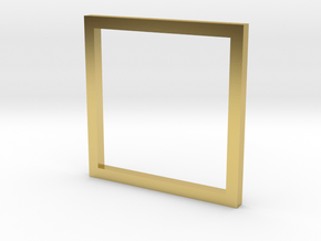 Square 12.37mm in Polished Brass
