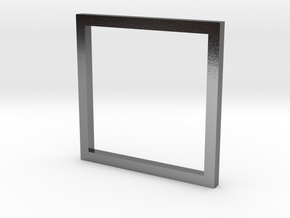Square 12.37mm in Polished Silver