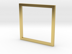 Square 14.05mm in Polished Brass