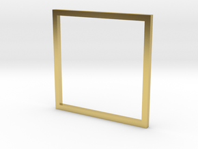 Square 17.35mm in Polished Brass
