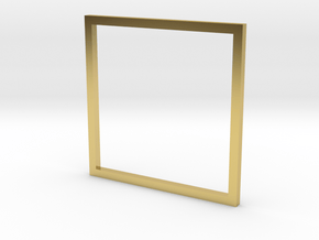 Square 17.75mm in Polished Brass