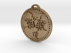 Demon Hunter Class Medallion in Polished Gold Steel