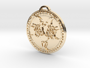 Demon Hunter Class Medallion in 14k Gold Plated Brass