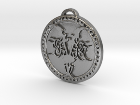Demon Hunter Class Medallion in Natural Silver