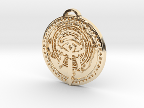 Mage Class Medallion in 14k Gold Plated Brass