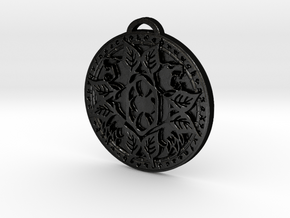 Druid Class Medallion in Matte Black Steel