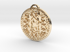 Druid Class Medallion in 14k Gold Plated Brass