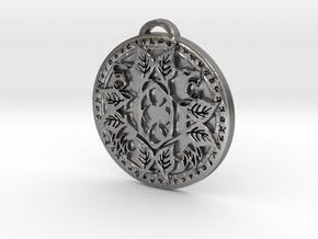 Druid Class Medallion in Natural Silver
