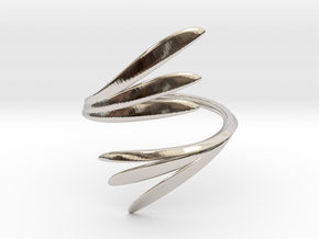 Embrace Ring in Rhodium Plated Brass