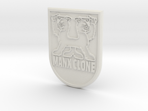 "MANX CLONE" front badge in White Natural Versatile Plastic