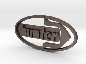 Hunter buggy badge in Polished Bronzed-Silver Steel