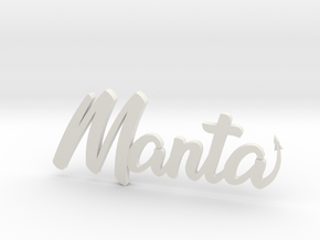 Manta Buggy Badge in White Natural Versatile Plastic