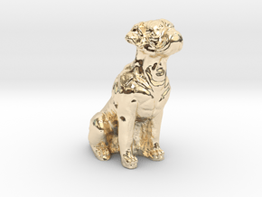 Boxer dog in 14k Gold Plated Brass
