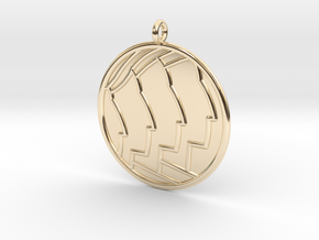 Sociology Symbol in 14k Gold Plated Brass