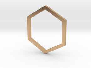 Hexagon 12.37mm in Polished Bronze