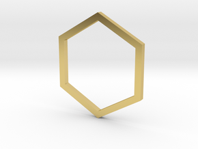 Hexagon 12.37mm in Polished Brass